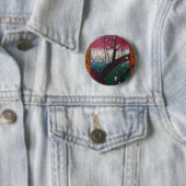 Blühender Pflaumen-Baum Van Gogh Button (Beispiel)