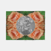 Blühender Rahmen für Rose erstellen Sie Ihr eigene Fleecedecke (Vorderseite (Horizontal))