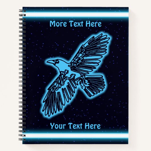 Blühender Raven auf Stars Notizblock (Vorderseite)