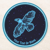 Blühender Raven auf Stars Runder Pappuntersetzer (Vorderseite)