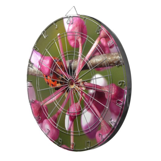 Blühender Redbug mit Ladybug Dartscheibe (Vorderseite rechts)