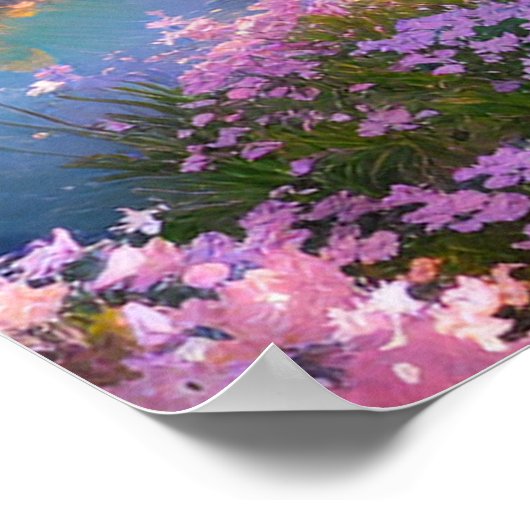 Blühender Riverbank Poster (Ecke)