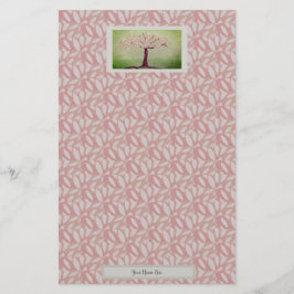 Blühender rosa Baum Briefpapier