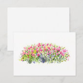 Blühender Rosa Garten – Minimalistisches florales  Dankeskarte (Vorne/Hinten)