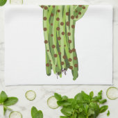 Blühender Saguaro-Kaktus Geschirrtuch (Gefaltet)