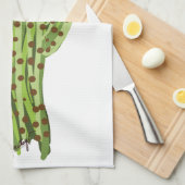 Blühender Saguaro-Kaktus Geschirrtuch (Viertel Falte)