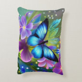 Blühender Schmetterling in Fairy Garden Dekokissen (Rückseite(Vertikal))
