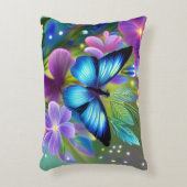 Blühender Schmetterling in Fairy Garden Dekokissen (Vorderseite(Vertikal))
