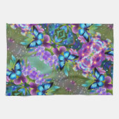 Blühender Schmetterling in Fairy Garden Geschirrtuch (Horizontal)