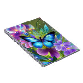 Blühender Schmetterling in Fairy Garden Notizblock (Rechte Seite)