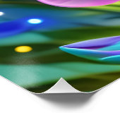 Blühender Schmetterling in Fairy Garden Poster (Ecke)