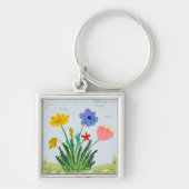 Blühender Schönheitssalon Schlüsselanhänger (Vorne)
