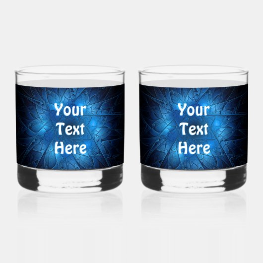 Blühender Shalom auf Etched Star von David Whiskyglas (Rückseite)