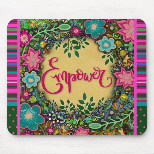 Blühender Spaß macht moderne Strip-Inspirivität mö Mousepad (Vorne)