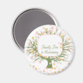 blühender Stammbaum Magnet (Vorderseite/Rückseite)