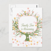 blühender Stammbaum Postkarte (Vorne/Hinten)