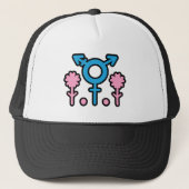 Blühender Trans Pride Symbol Trucker Hat Truckerkappe (Vorderseite)