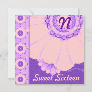Blühender Traum 16 . Geburtstag Einladung individu