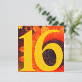 Blühender Traum 16 . Geburtstag Einladung individu (Stehend Vorderseite)