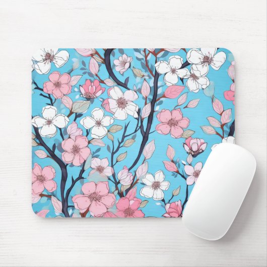 Blühender Tree Blue Sky Mousepad (Mit Mouse)