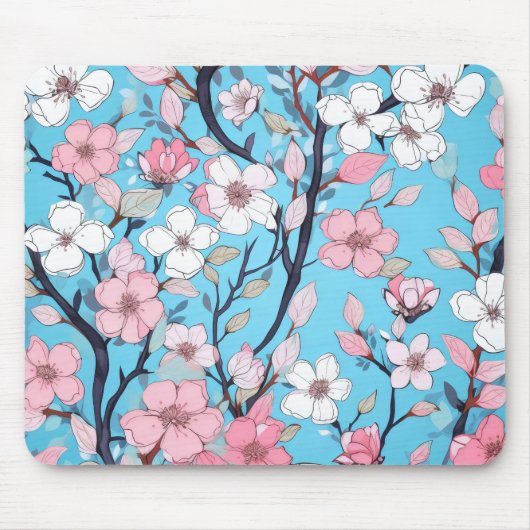 Blühender Tree Blue Sky Mousepad (Vorne)