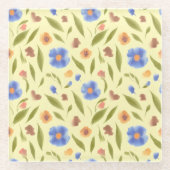 Blühender Untersetzer aus Gartenglas (Vorderseite)