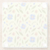 Blühender Untersetzer aus Gartenglas (Rückseite)