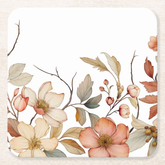 Blühender Untersetzer für die Wasserfarben im Herb (Vorderseite)