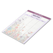 Blühender Violetter Garten_ Symptom-Tracker Notizblock (angewinkelt)
