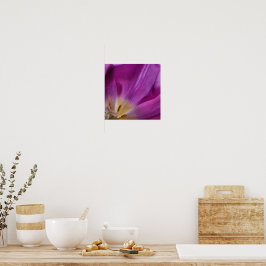 Blühender violetter Tulpen-Druck Poster