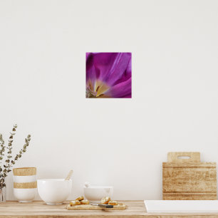 Blühender violetter Tulpen-Druck Poster