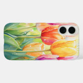 Blühender Wasserfarbener Frühlingsgarten Case-Mate iPhone Hülle (Rückseite (Horizontal))