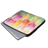 Blühender Wasserfarbener Frühlingsgarten Laptopschutzhülle (Vorne Knopf)