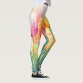 Blühender Wasserfarbener Frühlingsgarten Leggings (Rechts)