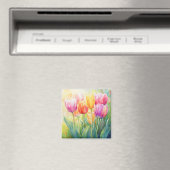 Blühender Wasserfarbener Frühlingsgarten Magnet (In Situ (Geschirrspüler))