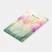 Blühender Wasserfarbener Frühlingsgarten Post-it Klebezettel (angewinkelt)