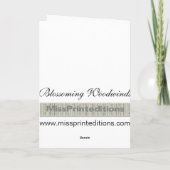 blühender Woodwind Karte (Rückseite)