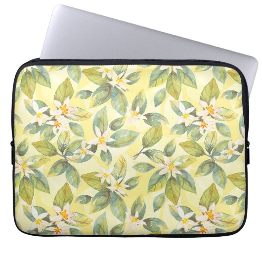 Blühender Zitronenbaum-C1-Laptop-Sieb Laptopschutzhülle (Vorderseite)