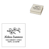 Blühender Zweig Adresse Gummistempel (Stempel)