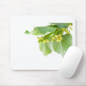 Blühender Zweig von limetree oder von Lindenbaum Mousepad (Mit Mouse)