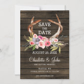 blühendes Antlerland Save the Date Magneteinladung (Vorderseite)