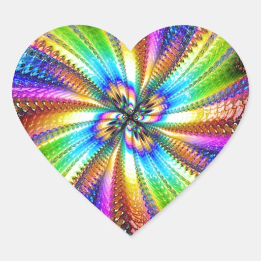 blühendes Bild im Stern Herz-Aufkleber (Vorderseite)