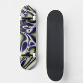 Blühendes blaues Fraktal Skateboard (Vorderseite)