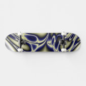 Blühendes blaues Fraktal Skateboard (Horizontal)