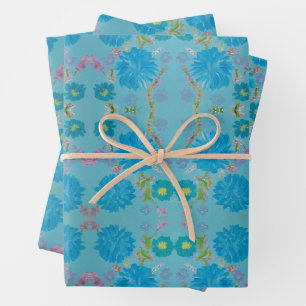 Blühendes Bluebells Blumenpapier Geschenkpapier Set