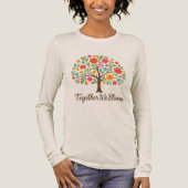 Blühendes Blumenbaum-Langarmshirt Tri-Blend Shirt (Vorderseite)