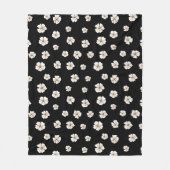 Blühendes Blumenmuster schwarzer Fleece (3 Größen) (Vorderseite)