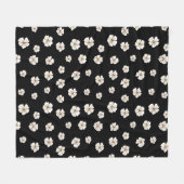 Blühendes Blumenmuster schwarzer Fleece (3 Größen) (Vorderseite (Horizontal))