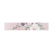 Blühendes botanisches Erröten Blütenhochzeit Monog Einladungsbanderole (Flach)