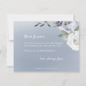 Blühendes botanisches Grau Werden Sie meine Brautj Einladung (Rückseite)